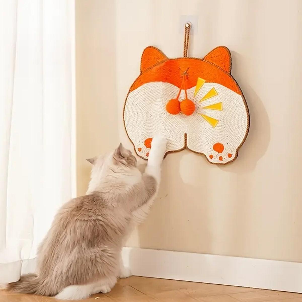 Cat Scratching Mat Fun and Interactive Wall-Mounted Scratcher for Cats