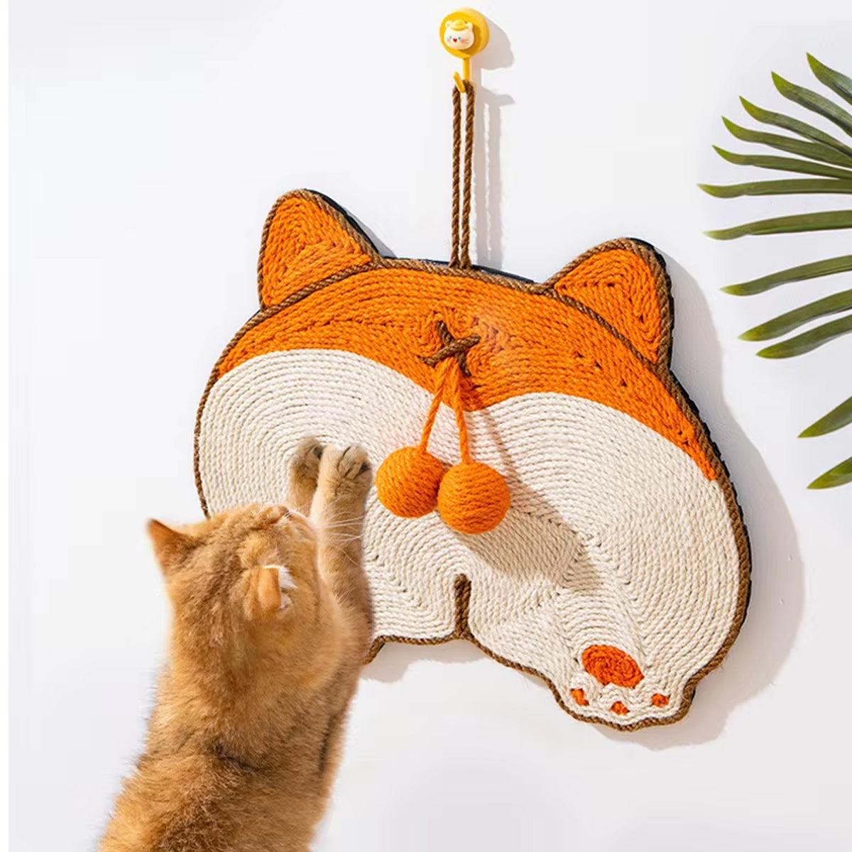 Cat Scratching Mat Fun and Interactive Wall-Mounted Scratcher for Cats