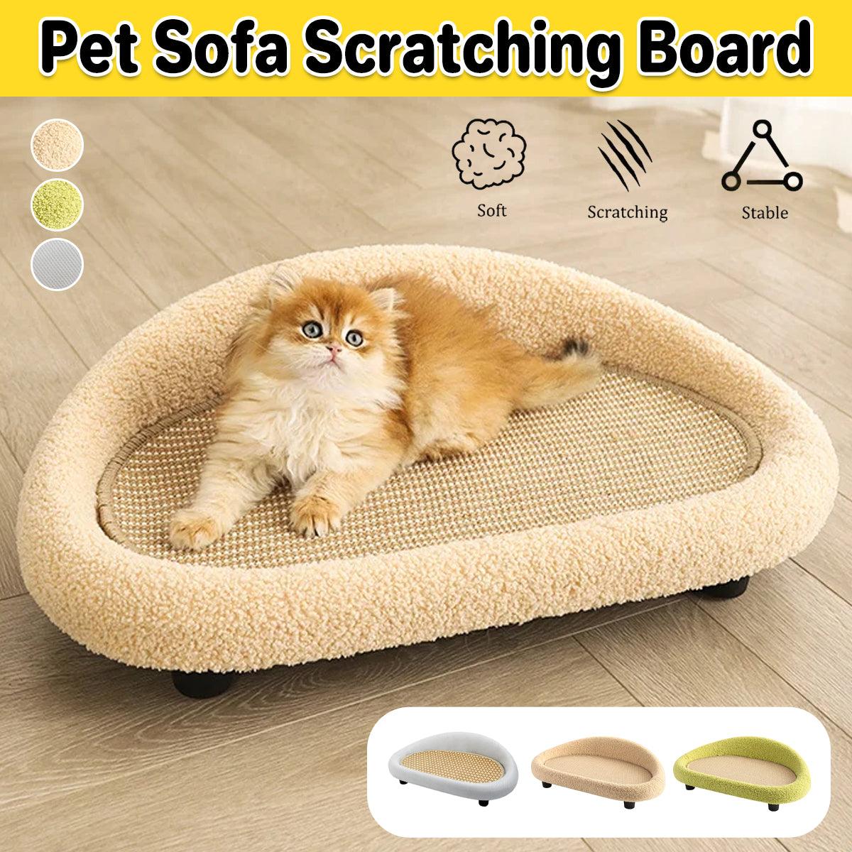 Sisal Cat Scratching Board with Cozy Velvet Nest