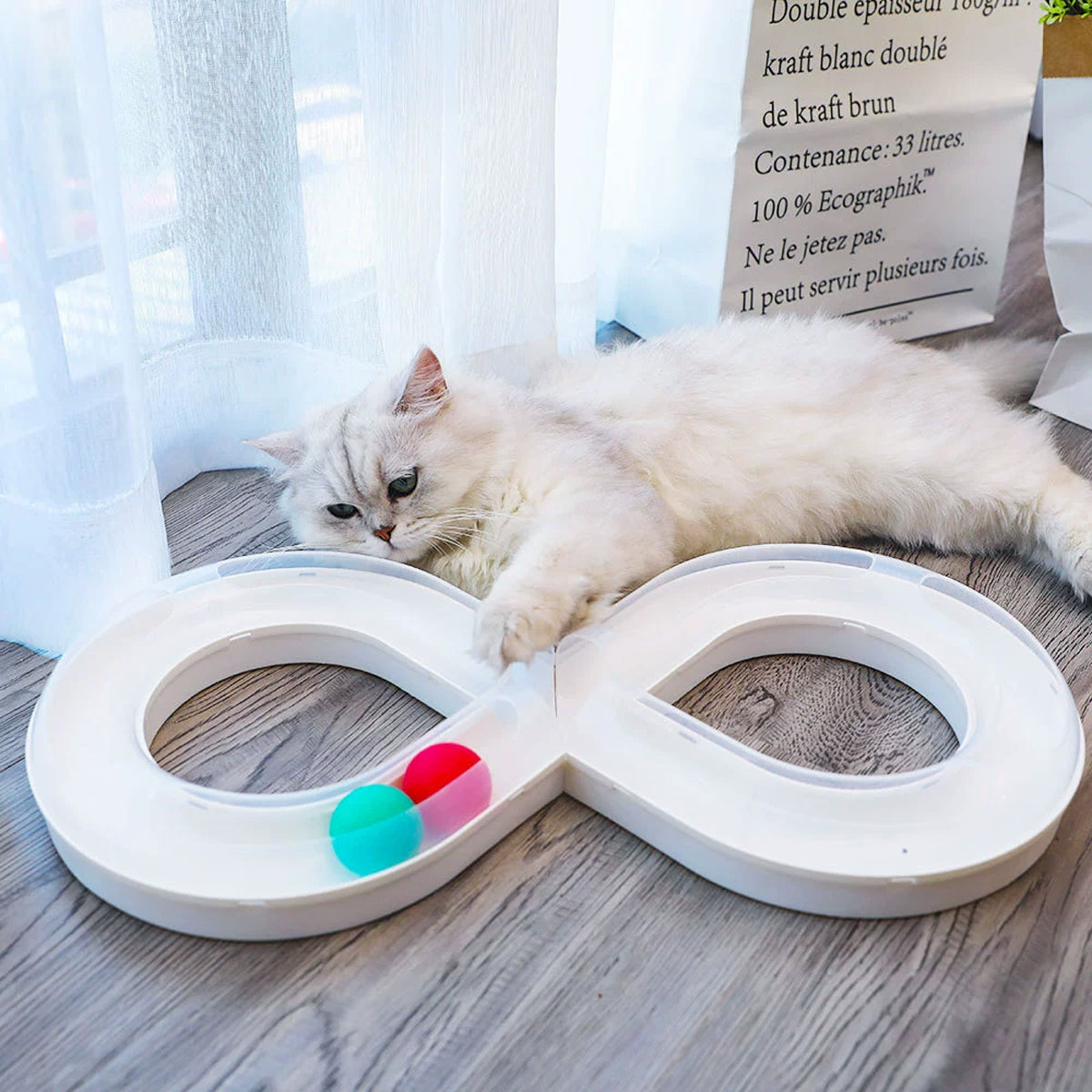 Cat Tunnel Turntable Toy for Cats Interactive Play Fun