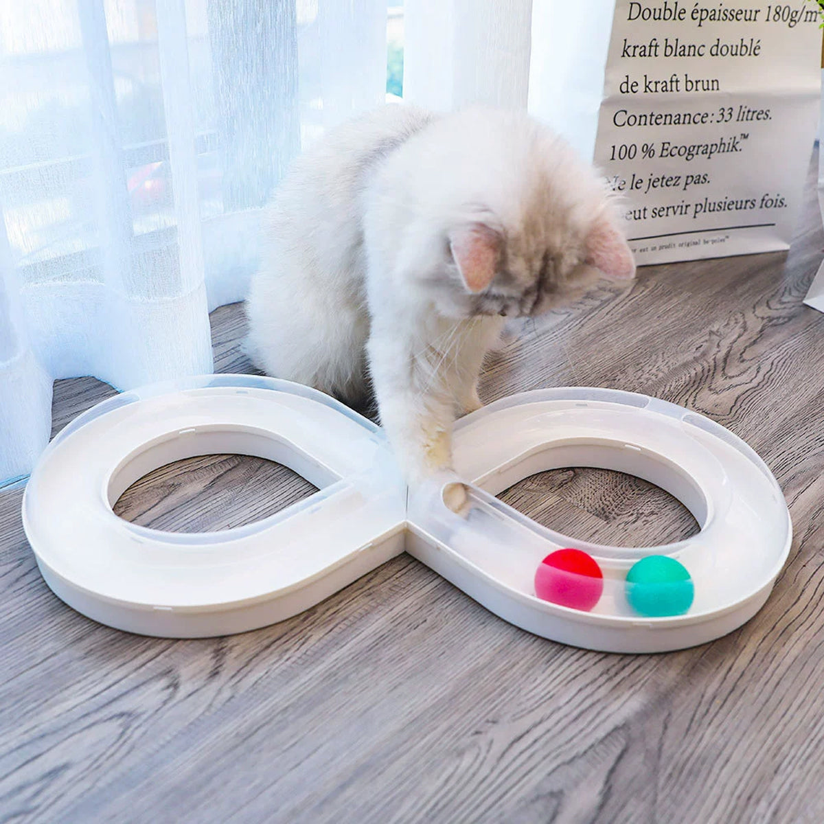 Cat Tunnel Turntable Toy for Cats Interactive Play Fun