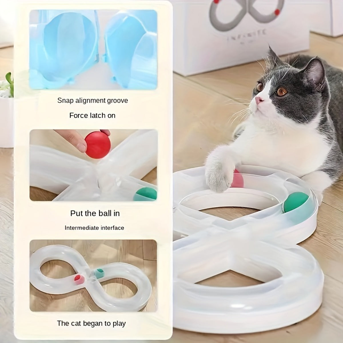 Cat Tunnel Turntable Toy for Cats Interactive Play Fun