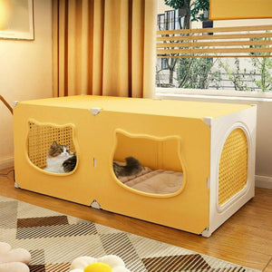 Cat Nest with Cute Cat Head Design for Comfortable Pet Resting