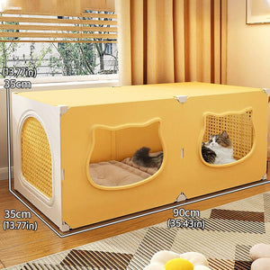 Cat Nest with Cute Cat Head Design for Comfortable Pet Resting