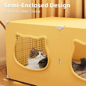 Cat Nest with Cute Cat Head Design for Comfortable Pet Resting