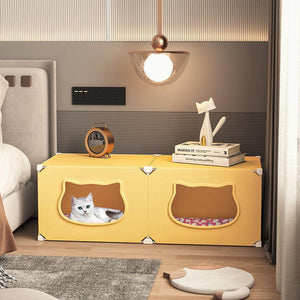 Cat Nest with Cute Cat Head Design for Comfortable Pet Resting