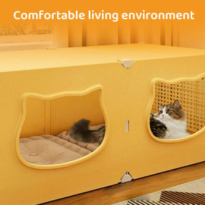 Cat Nest with Cute Cat Head Design for Comfortable Pet Resting