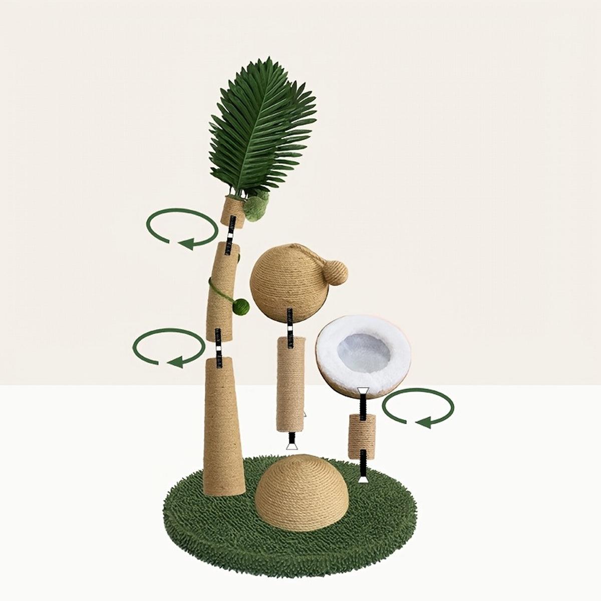 Coconut Tree Cat Scratching Post