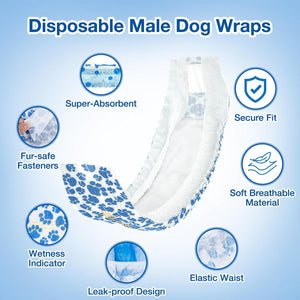 Comfort-Fit Disposable Dog Diapers