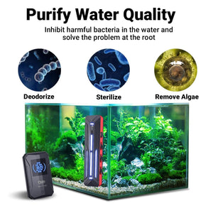 Fish Tank UV Germicidal Lamp for Water Purification Algae Sterilization Aquarium