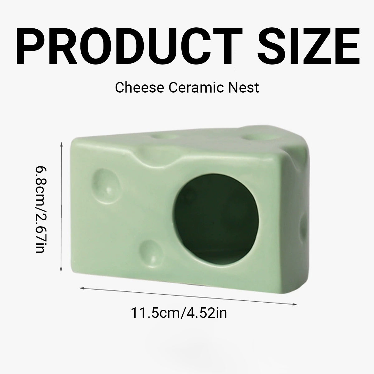 Ceramic Cheese Shaped Pet Nest Cozy Resting Place for Small Pets