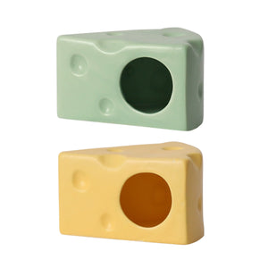 Ceramic Cheese Shaped Pet Nest Cozy Resting Place for Small Pets