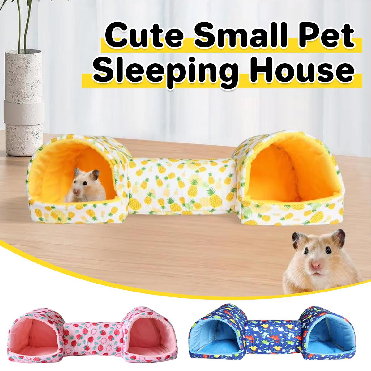 Small Animal Tunnel Bed Soft & Cozy Sleeping Hideout for Hamsters