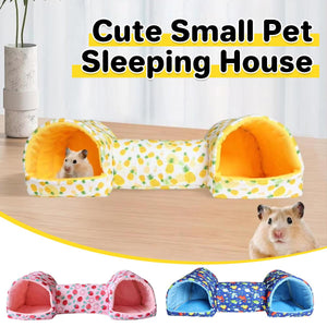 Small Animal Tunnel Bed Soft & Cozy Sleeping Hideout for Hamsters