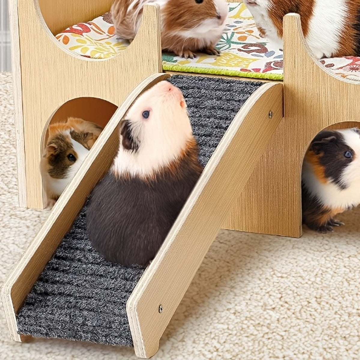 Durable Wooden Hamster House Cozy & Safe Small Pet Hideout