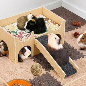 Durable Wooden Hamster House Cozy & Safe Small Pet Hideout