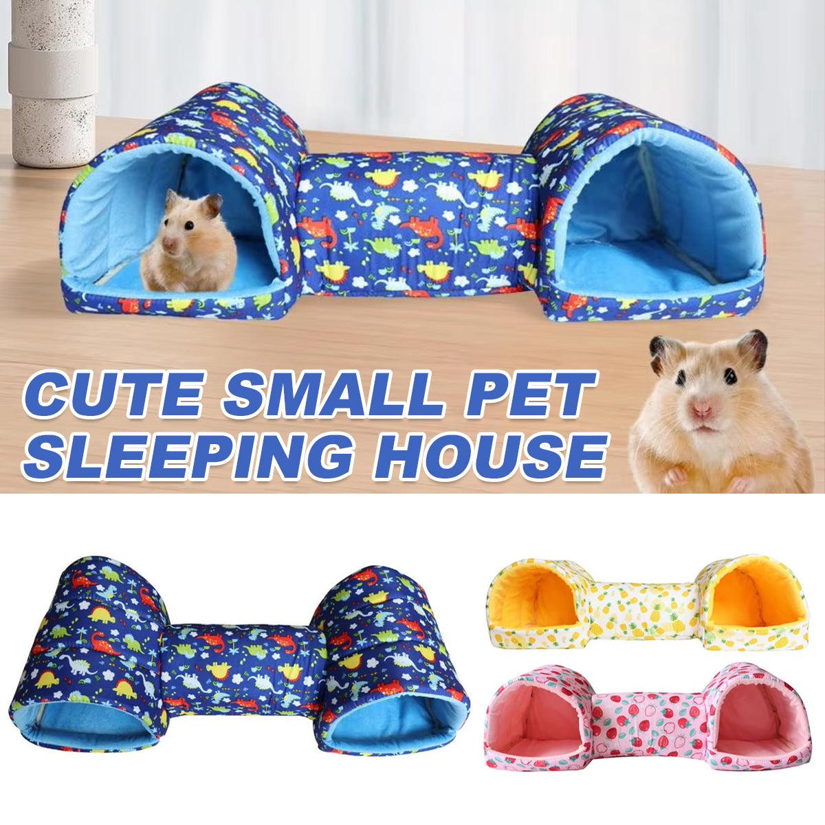 Small Animal Tunnel Bed Soft & Cozy Sleeping Hideout for Hamsters