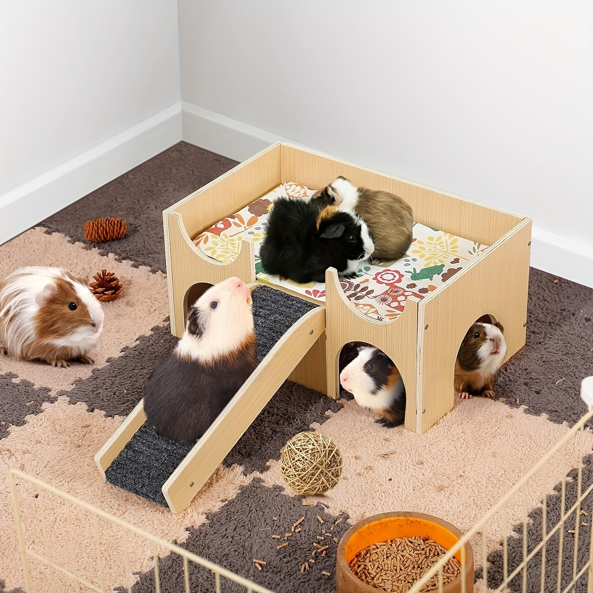 Durable Wooden Hamster House Cozy & Safe Small Pet Hideout