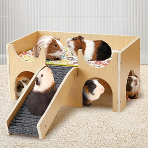 Durable Wooden Hamster House Cozy & Safe Small Pet Hideout