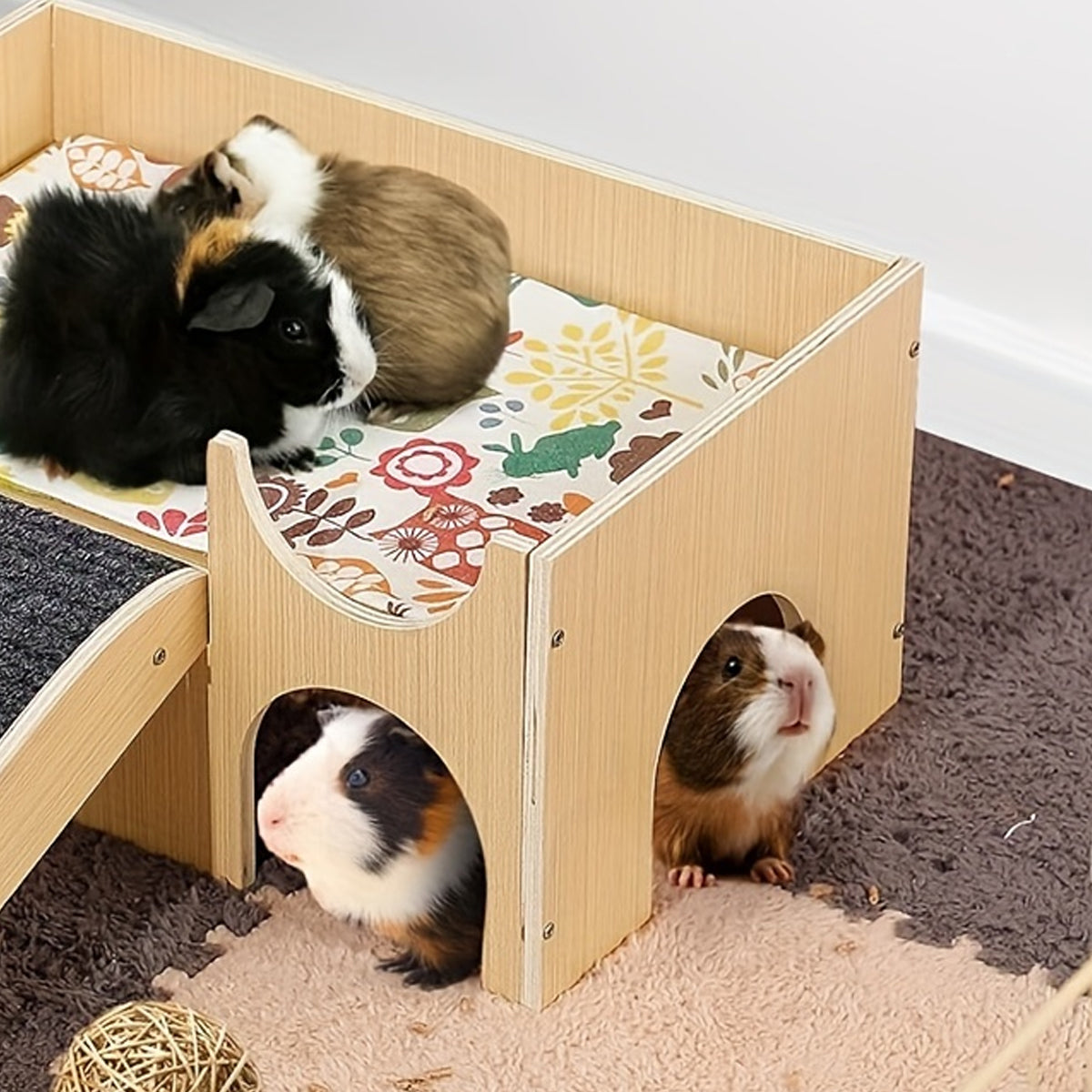 Durable Wooden Hamster House Cozy & Safe Small Pet Hideout