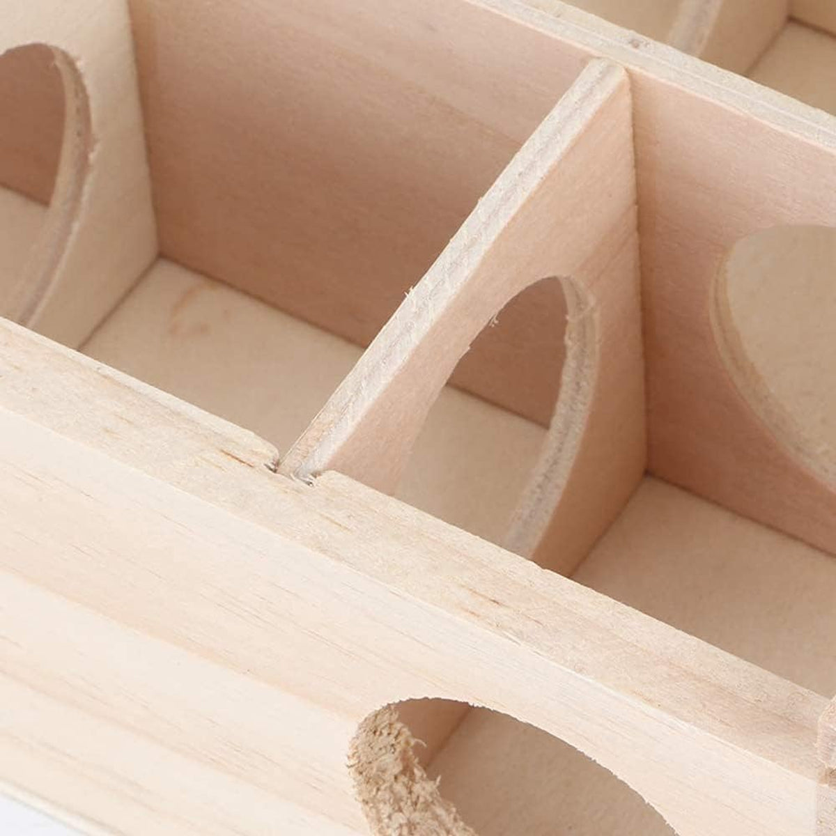 Interactive Wooden Hamster Toy Maze for Small Pets’ Play & Exercise