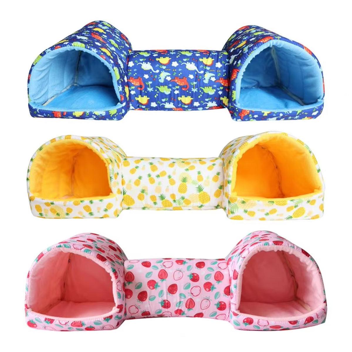 Small Animal Tunnel Bed Soft & Cozy Sleeping Hideout for Hamsters