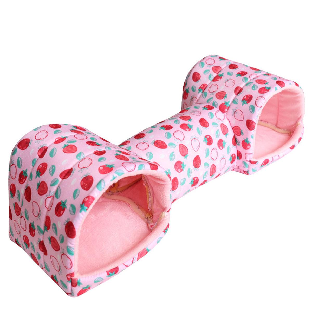 Small Animal Tunnel Bed Soft & Cozy Sleeping Hideout for Hamsters