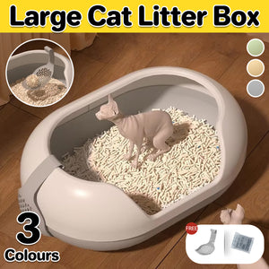 Large Cat Litter Box with Side Door Easy Access & Durable Design