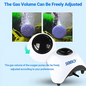 Aquarium Oxygen Pump Quiet Adjustable Bubbler for Fish Tank