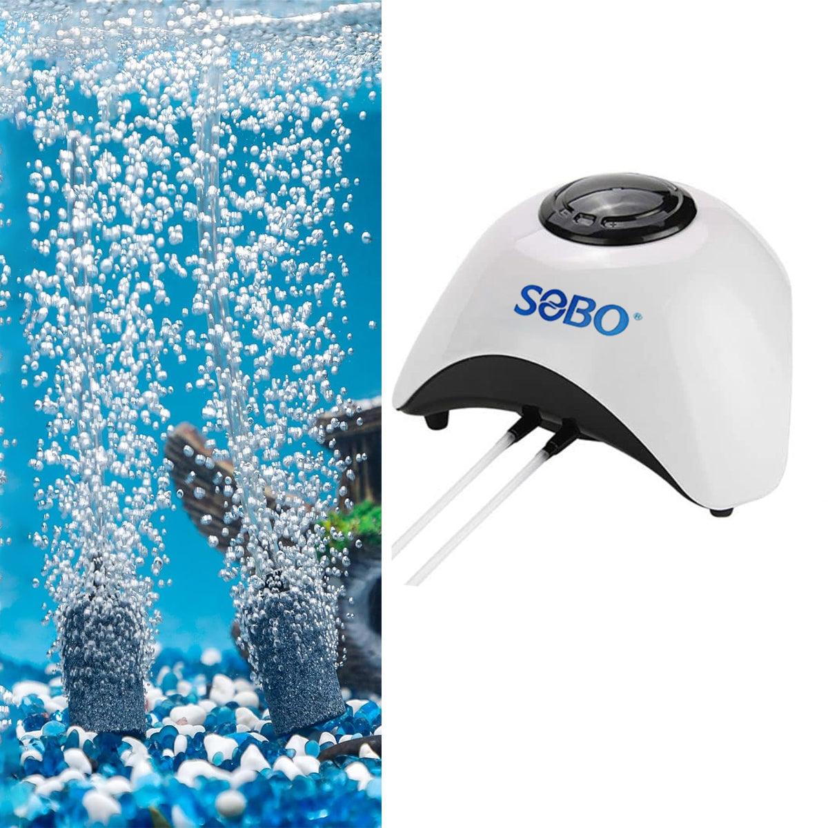 Aquarium Oxygen Pump Quiet Adjustable Bubbler for Fish Tank