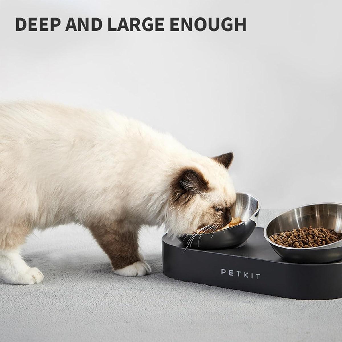 PETKIT 15° Adjustable Double Pet Bowl Stainless Steel Raised Feeder