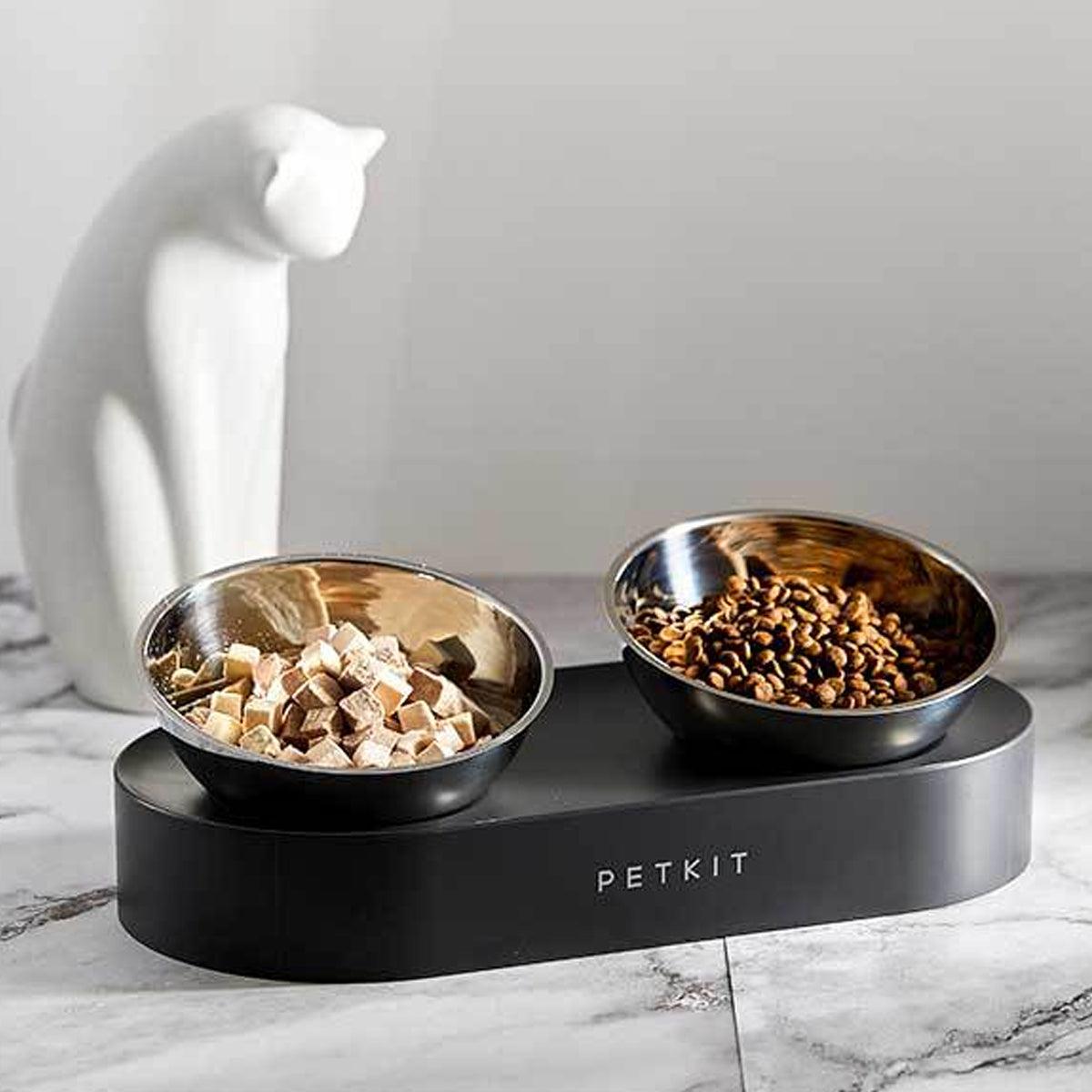 PETKIT 15° Adjustable Double Pet Bowl Stainless Steel Raised Feeder