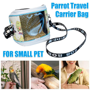 Portable Parrot Travel Carrier Transparent & Breathable Bird Bag