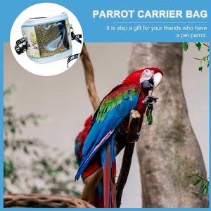 Portable Parrot Travel Carrier Transparent & Breathable Bird Bag