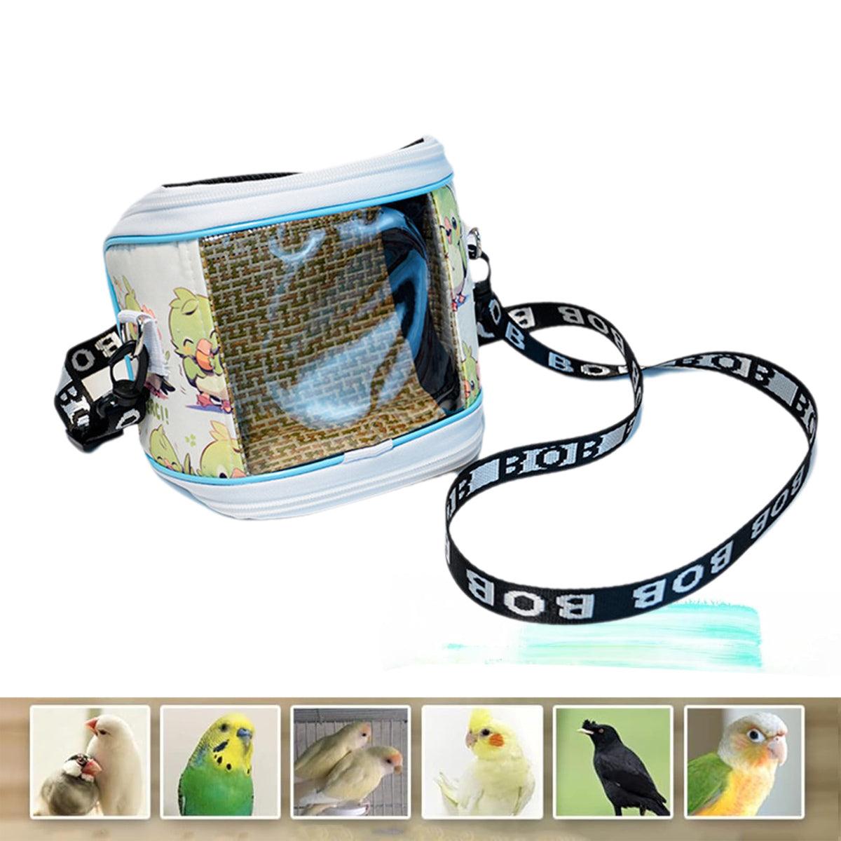 Portable Parrot Travel Carrier Transparent & Breathable Bird Bag