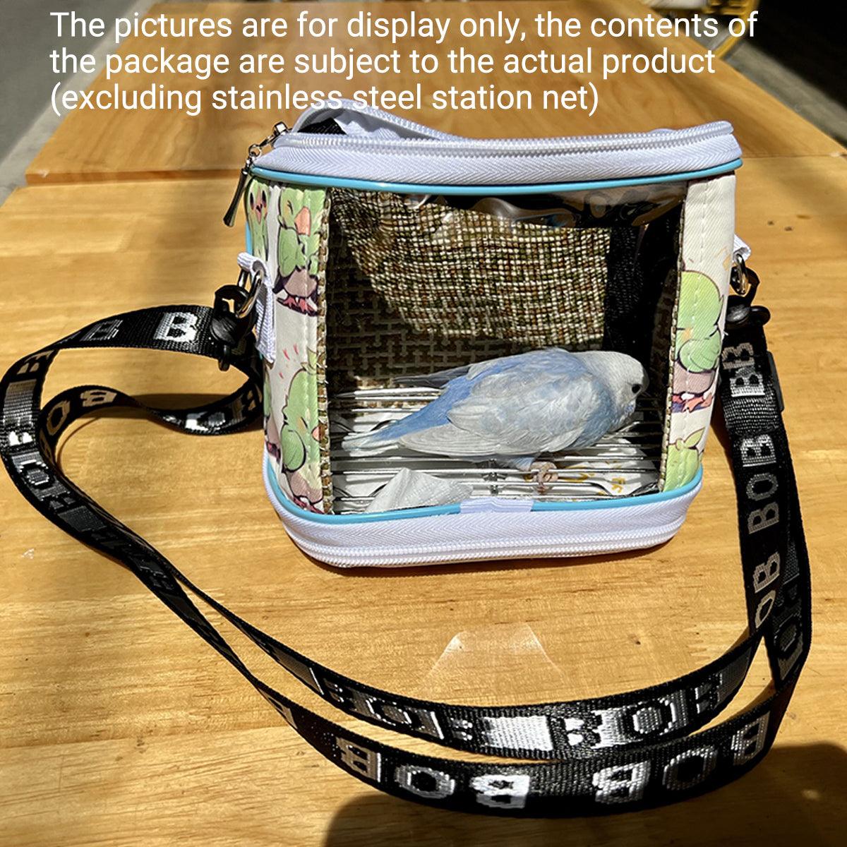 Portable Parrot Travel Carrier Transparent & Breathable Bird Bag