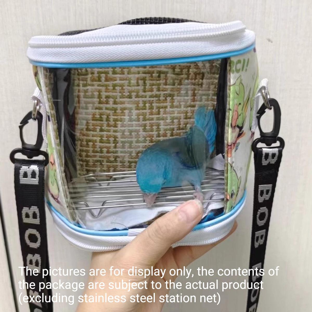 Portable Parrot Travel Carrier Transparent & Breathable Bird Bag