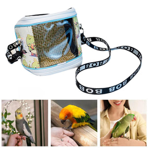 Portable Parrot Travel Carrier Transparent & Breathable Bird Bag