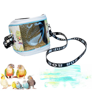 Portable Parrot Travel Carrier Transparent & Breathable Bird Bag