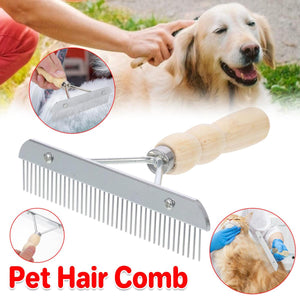 Pet Brush Hair Comb Grooming Rake Comb Dogs and Cats Shedding Deshedding Tool