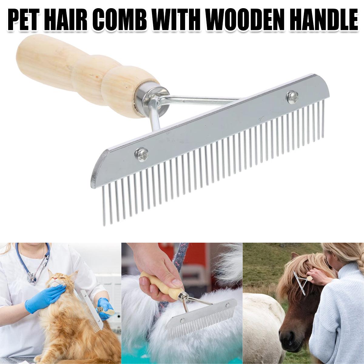 Pet Brush Hair Comb Grooming Rake Comb Dogs and Cats Shedding Deshedding Tool