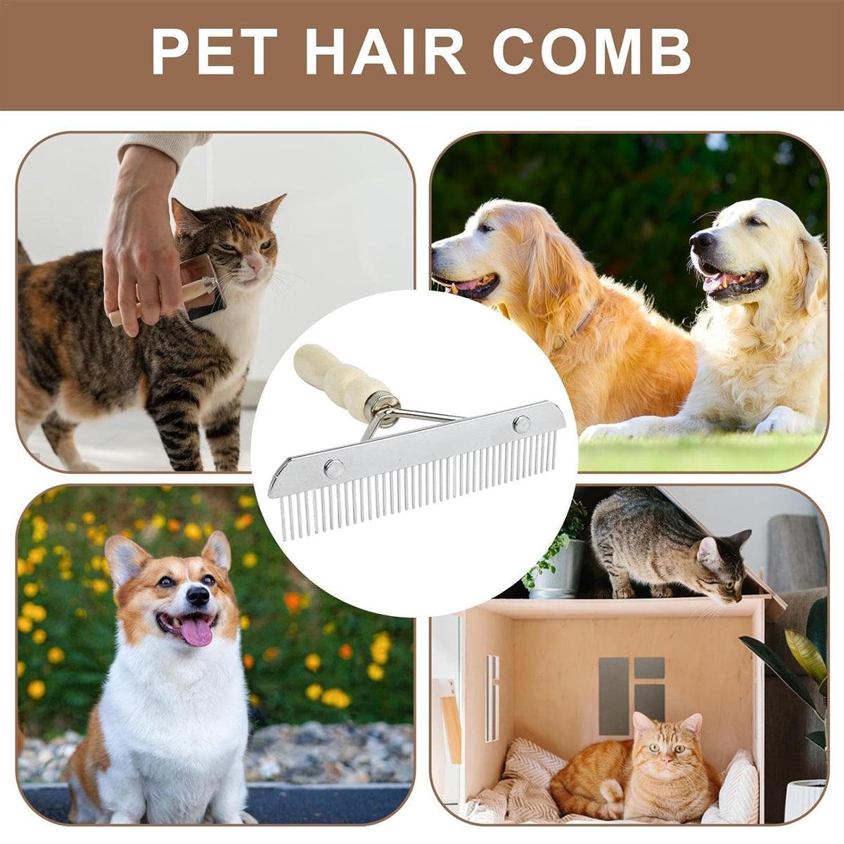 Pet Brush Hair Comb Grooming Rake Comb Dogs and Cats Shedding Deshedding Tool