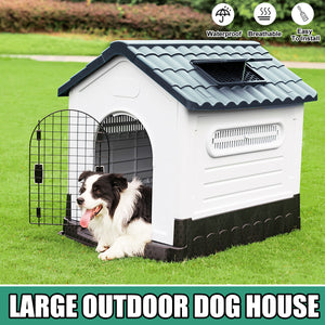 Dog Kennel Four Seasons Sunscreen Rainproof Outdoor Pet Shelter with Toilet