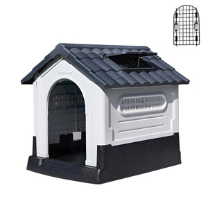 Dog Kennel Four Seasons Sunscreen Rainproof Outdoor Pet Shelter with Toilet