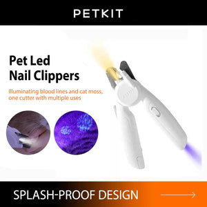 PETKIT Pet LED Nail Clippers Dual Light Design for Safe & Precise Trimming