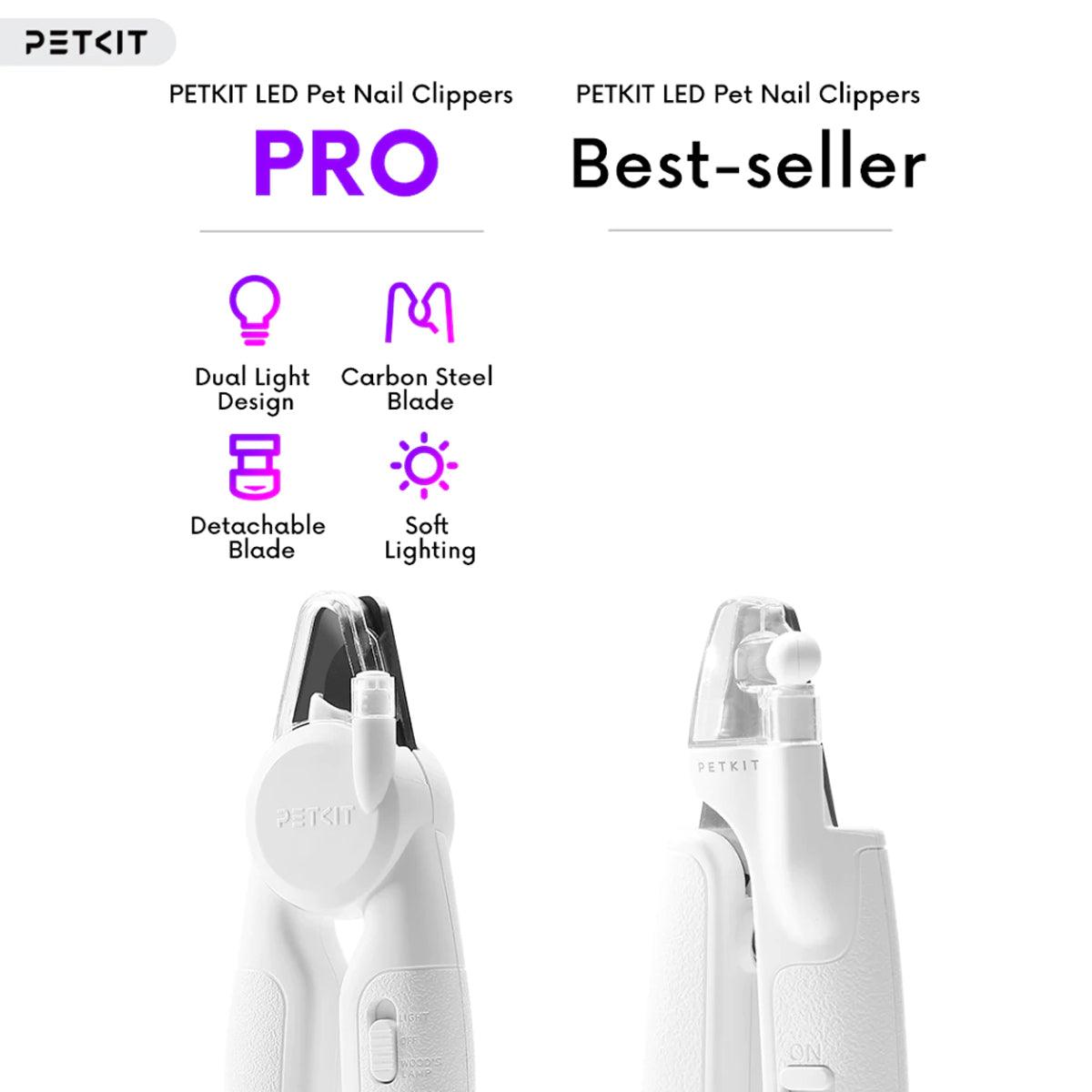 PETKIT Pet LED Nail Clippers Dual Light Design for Safe & Precise Trimming