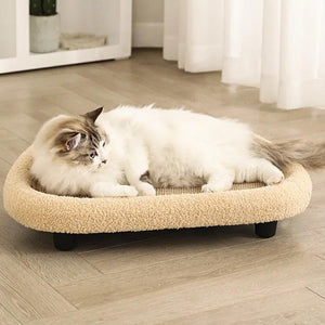 Sisal Cat Scratching Board with Cozy Velvet Nest