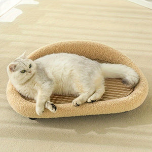 Sisal Cat Scratching Board with Cozy Velvet Nest