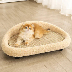 Sisal Cat Scratching Board with Cozy Velvet Nest