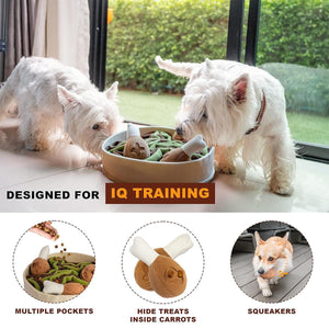 Chicken Leg Bucket Puzzle Toy Interactive Snuffle & IQ Training for Dogs